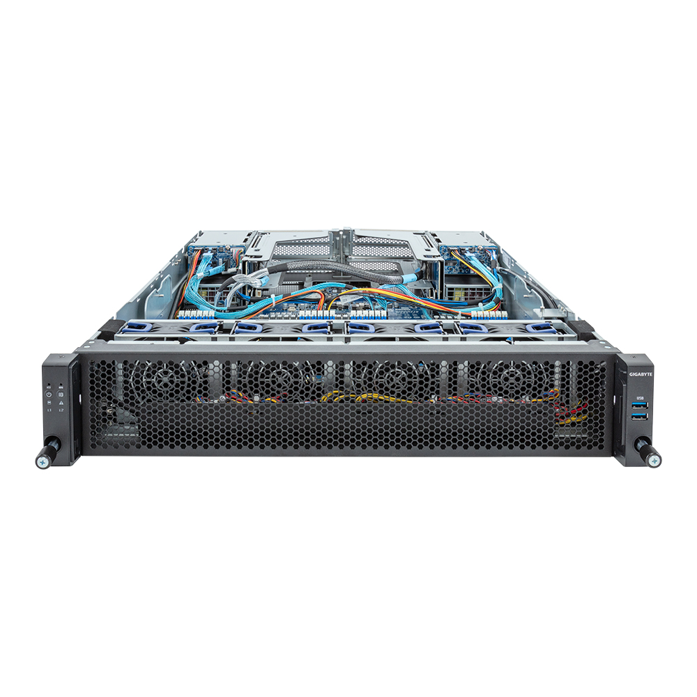 GIGABYTE 6NE283Z90DR000AAD1 server barebone Socket SP5 Rack (2U) Stainless steel – image 2