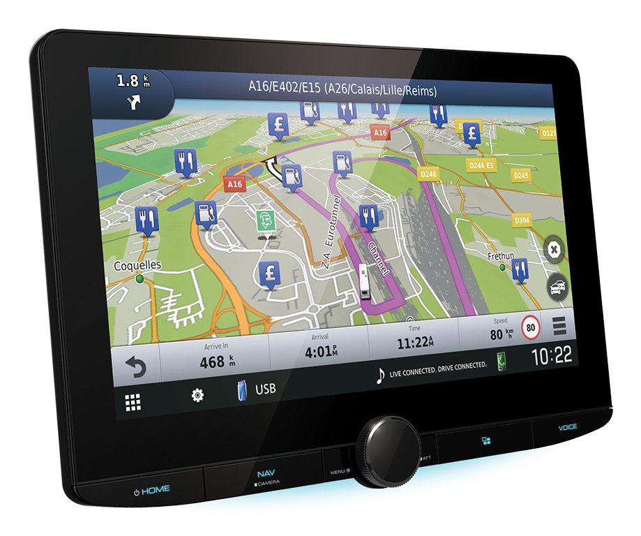صورة جهاز استقبال Kenwood DNR992RVS بنظام تحديد المواقع بشاشة LED مقاس 10.1 بوصة