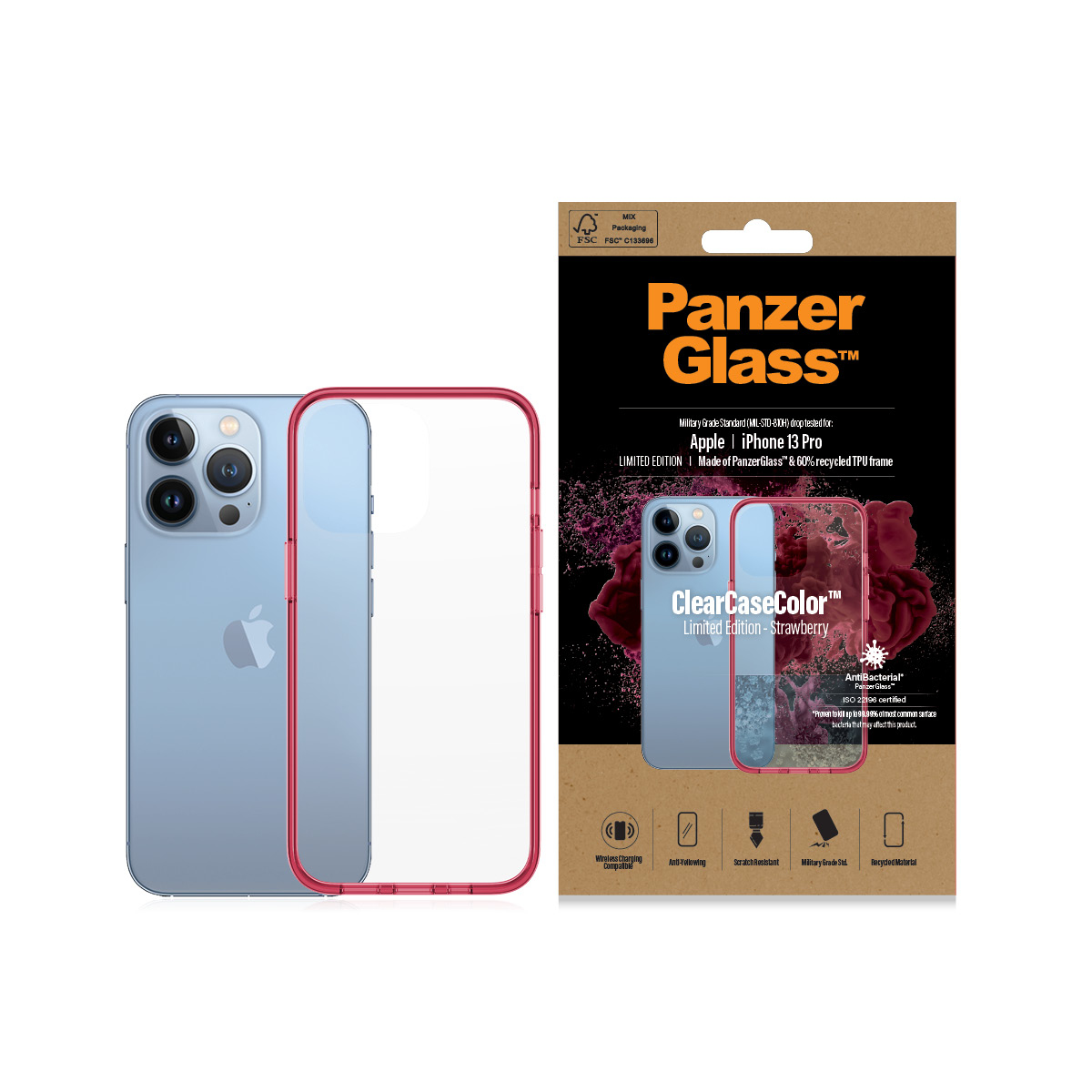 PanzerGlass ® ClearCaseColor™ iPhone 13 Pro - Strawberry – image 3