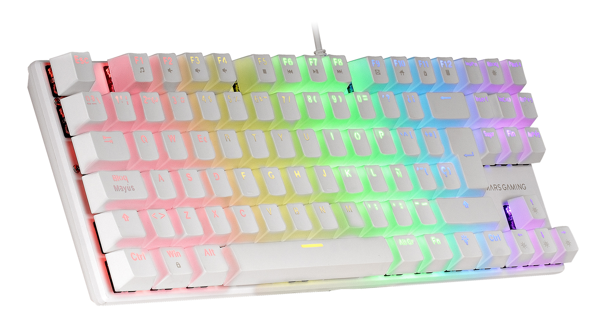 Mars Gaming MK80W keyboard USB QWERTY Italian White – image 4