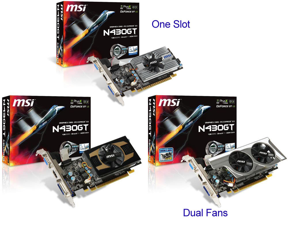 MSI N430GT-MD1G/LP graphics card NVIDIA GeForce GT 430 – image 2