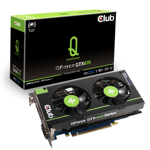 CLUB3D CGNX-X676F graphics card NVIDIA GeForce GTX 670