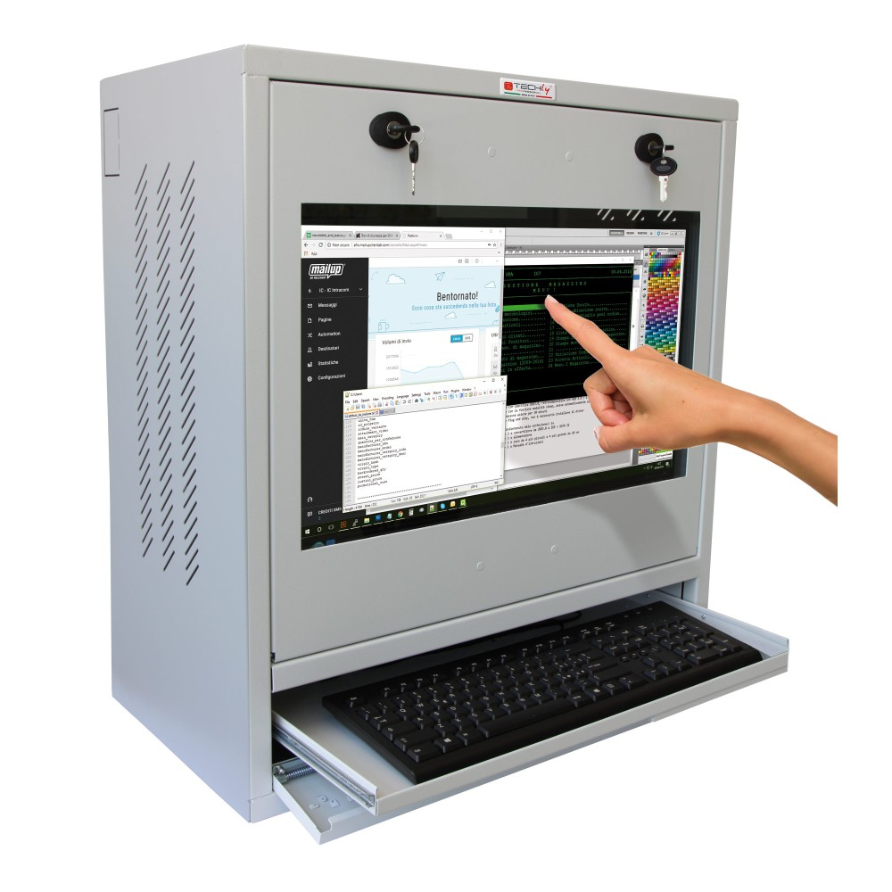 Techly ICRLIM10SV Armario para PC industrial y monitor ICRLIM10SV