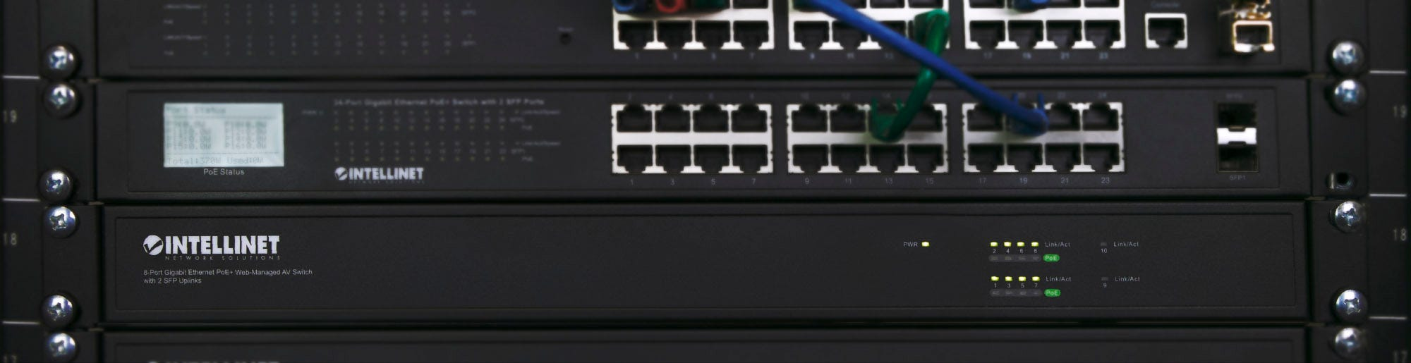 Intellinet 8-Port Gigabit Ethernet PoE+ Web-Managed AV Switch with 2 SFP Uplinks, Eight Rear-Facing PoE+ ports, IEEE 802.3at Power over Ethernet (PoE+), Layer2+ – image 4