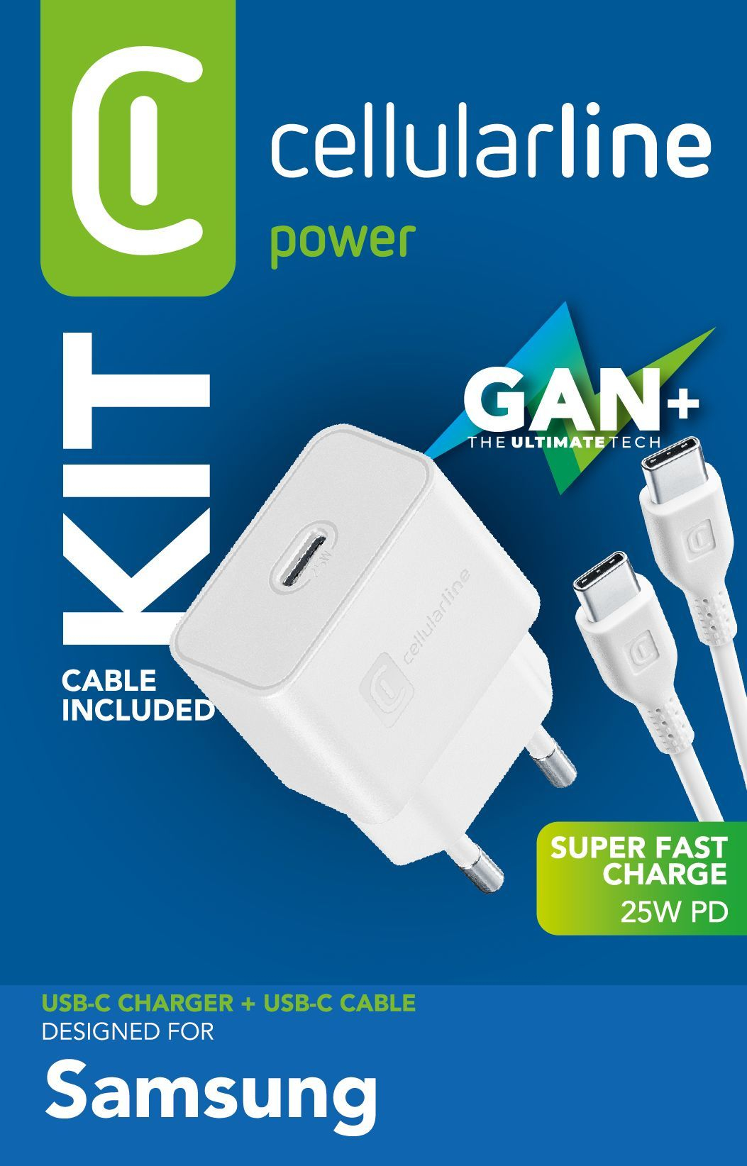 Super Fast Charger Kit 25W - USB-C to USB-C - Samsung Netzladegerät Super Fast Charge PD 25W mit USB-C to USB-C-Kabel