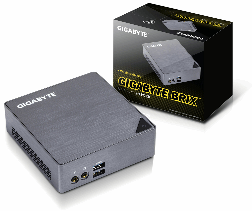 GIGABYTE GB-BSI7-6500 PC/workstation barebone UCFF Grey i7-6500U LGA 1356 (Socket B2)