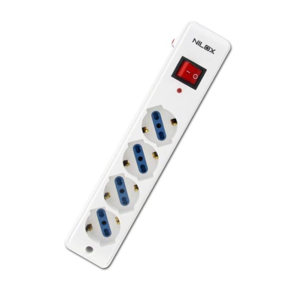 Nilox MULTIPRESA 4P. PROTEZIONE BIANCO – image 1