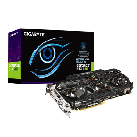 GIGABYTE GVN760WF3-4GD graphics card NVIDIA GeForce GTX 760 – image 1
