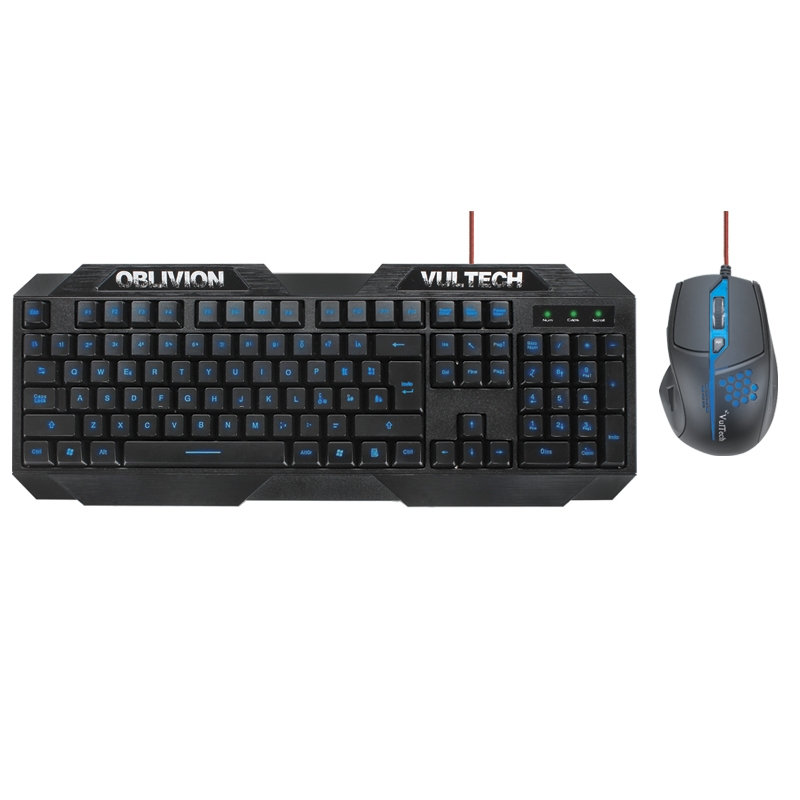 Vultech Oblivion keyboard Mouse included Gaming USB QWERTY Italian Black