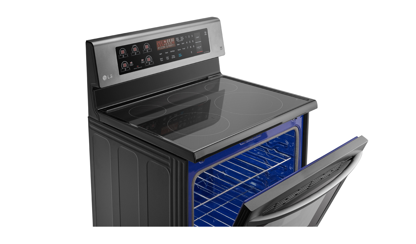LG LRE3193BD cooker Freestanding cooker Electric Zone induction hob Black, Stainless steel – image 7