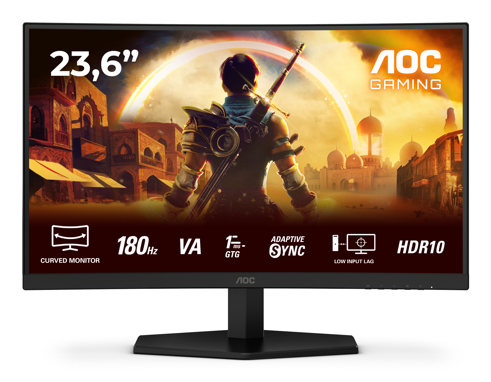 AOC G4 C24G42E Monitor PC 59,9 cm (23.6") 1920 x 1080 Pixel Full HD LED Nero, Rosso