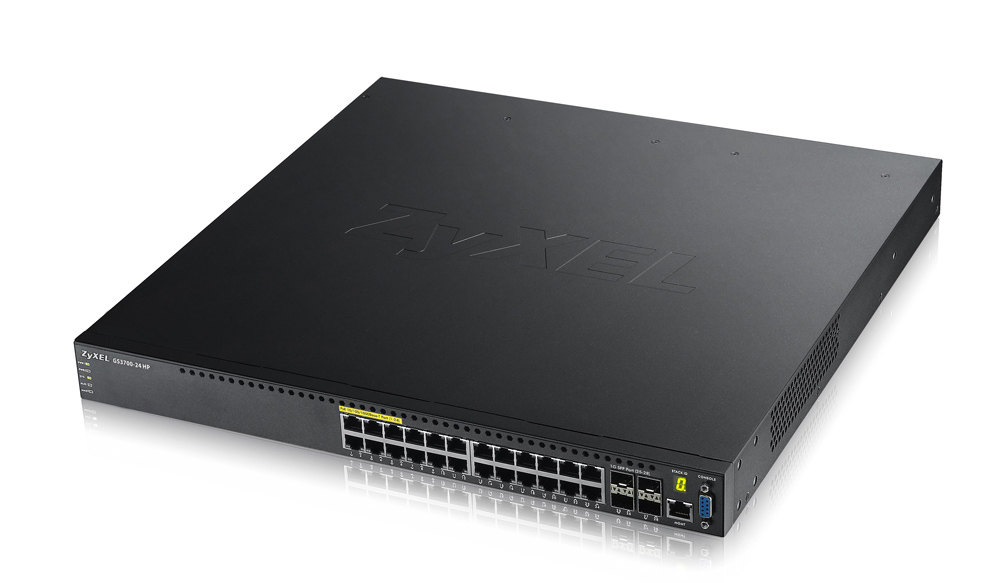 Zyxel GS3700-24HP Managed L2+ Gigabit Ethernet (10/100/1000) Power over Ethernet (PoE) Black – image 1