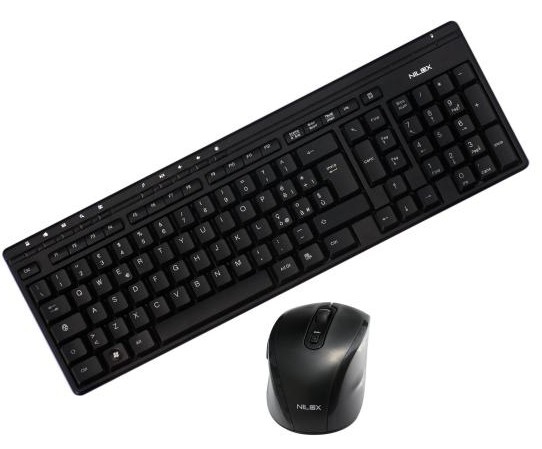 Nilox NX-8016M keyboard Mouse included USB + PS/2 Italian Black