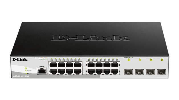 D-Link DGS-1210/ME Managed L2 Gigabit Ethernet (10/100/1000) Black