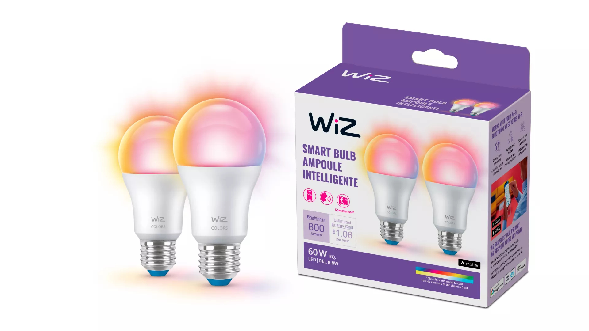 WiZ 046677603632 smart lighting Smart bulb Wi-Fi/Bluetooth – image 2