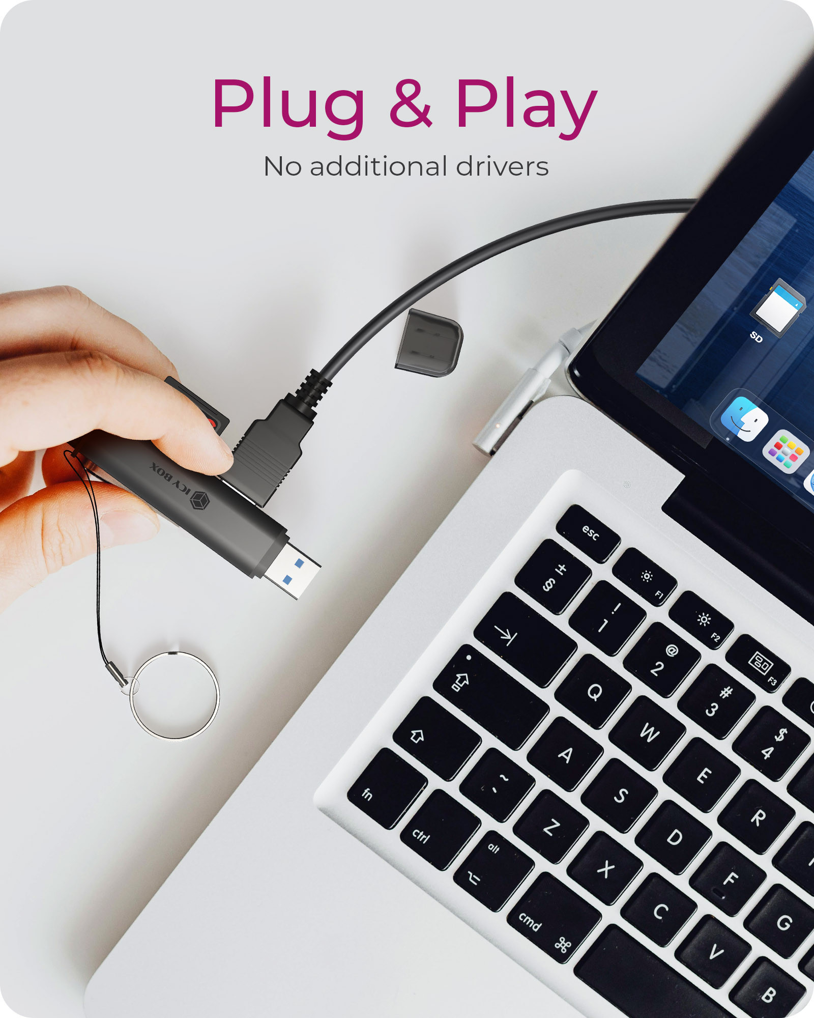 ICY BOX 3-in-1 Card Reader via USB Type-A & USB Type-C Interface – image 7