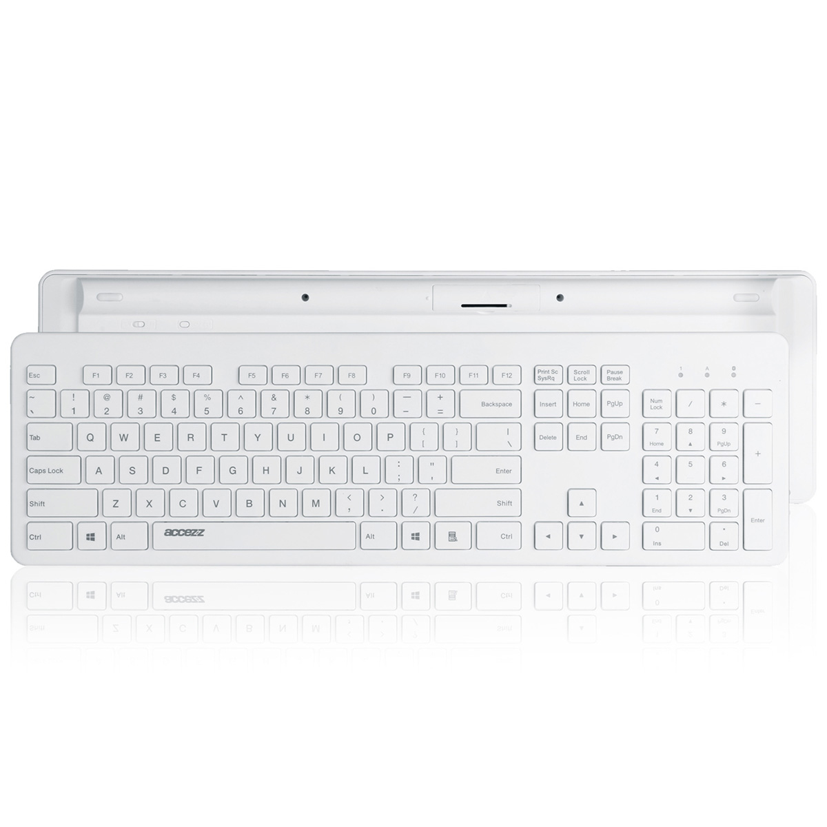 Accezz SH00049953 mobile device keyboard QWERTY Bluetooth White – image 1