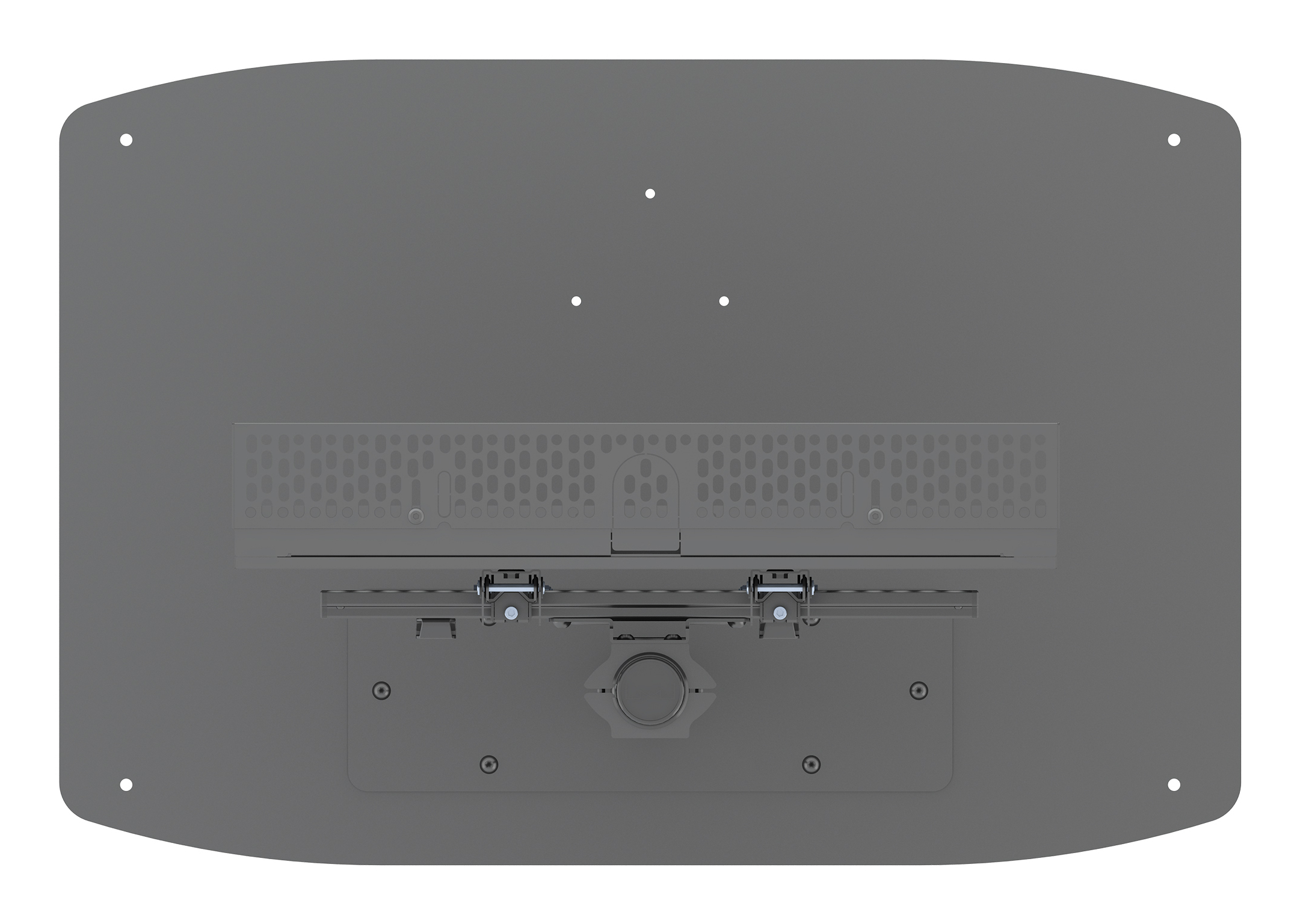 صورة M Pro Series - 43 بوصة حامل أرضي بقطب واحد، فولاذ أسود