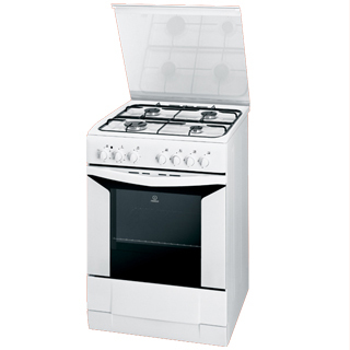 Indesit K6G11S(W) Freestanding cooker Electric Gas White