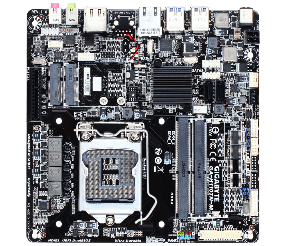 GIGABYTE GA-H110TN-M motherboard Intel® H110 LGA 1151 (Socket H4) mini ITX – image 2