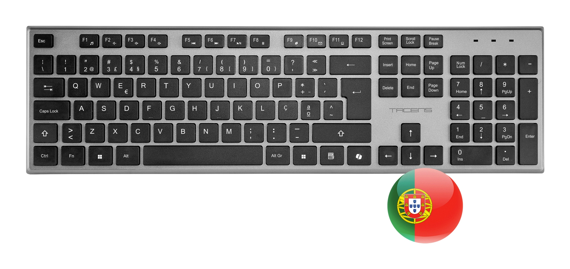 Tacens 6ZENITHPT keyboard Mouse included Home/Office RF Wireless QWERTY Portuguese Grey – image 4