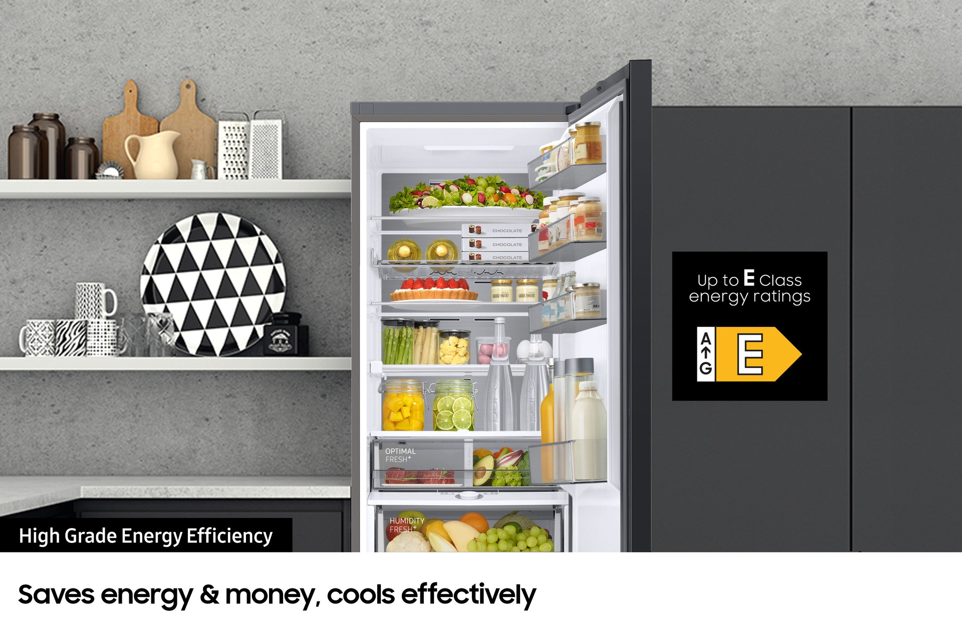 Samsung Bespoke F-BSNFGPCWB Classic Fridge Freezer with SpaceMax™ Technology - Glam Peach – image 9