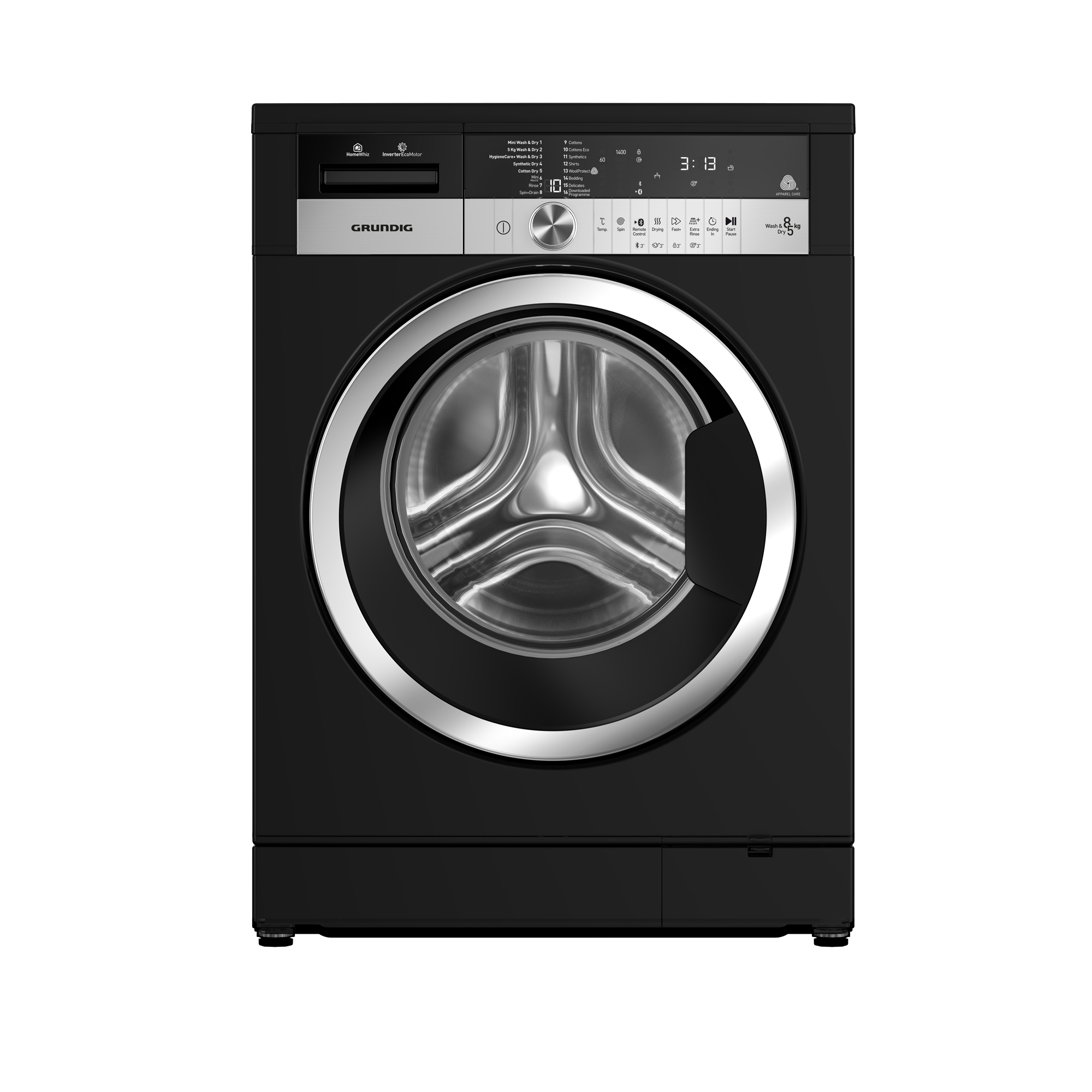 Grundig GWD38400CB washer dryer Freestanding Front-load Black – image 2