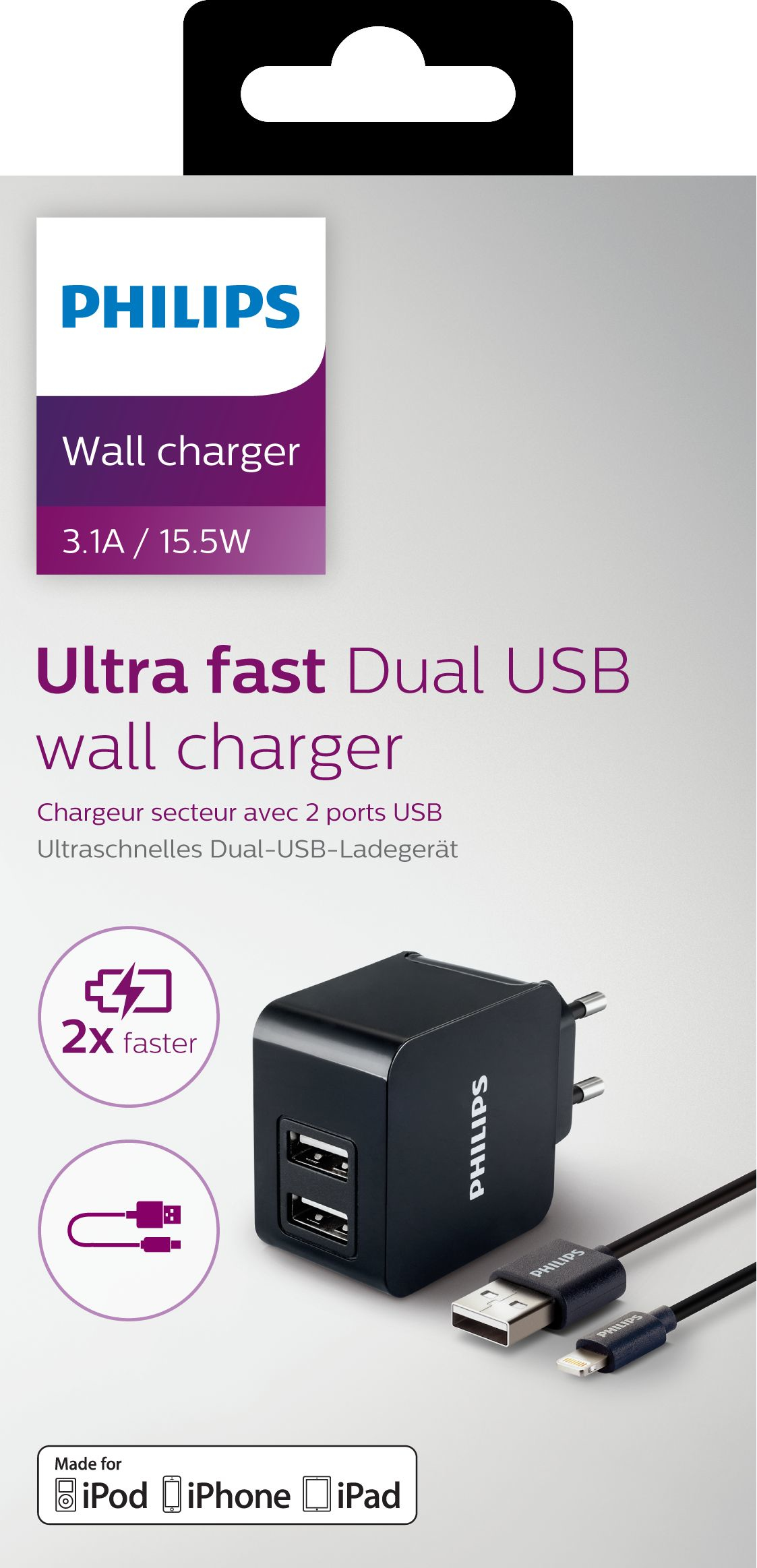 Philips USB wall charger DLP2307V/12 – image 2