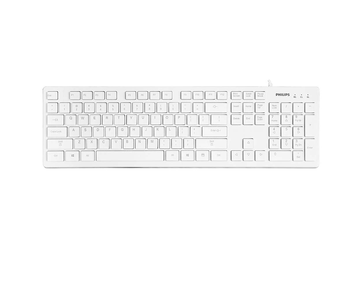 Philips SPK6302W/93 keyboard Office USB QWERTY White