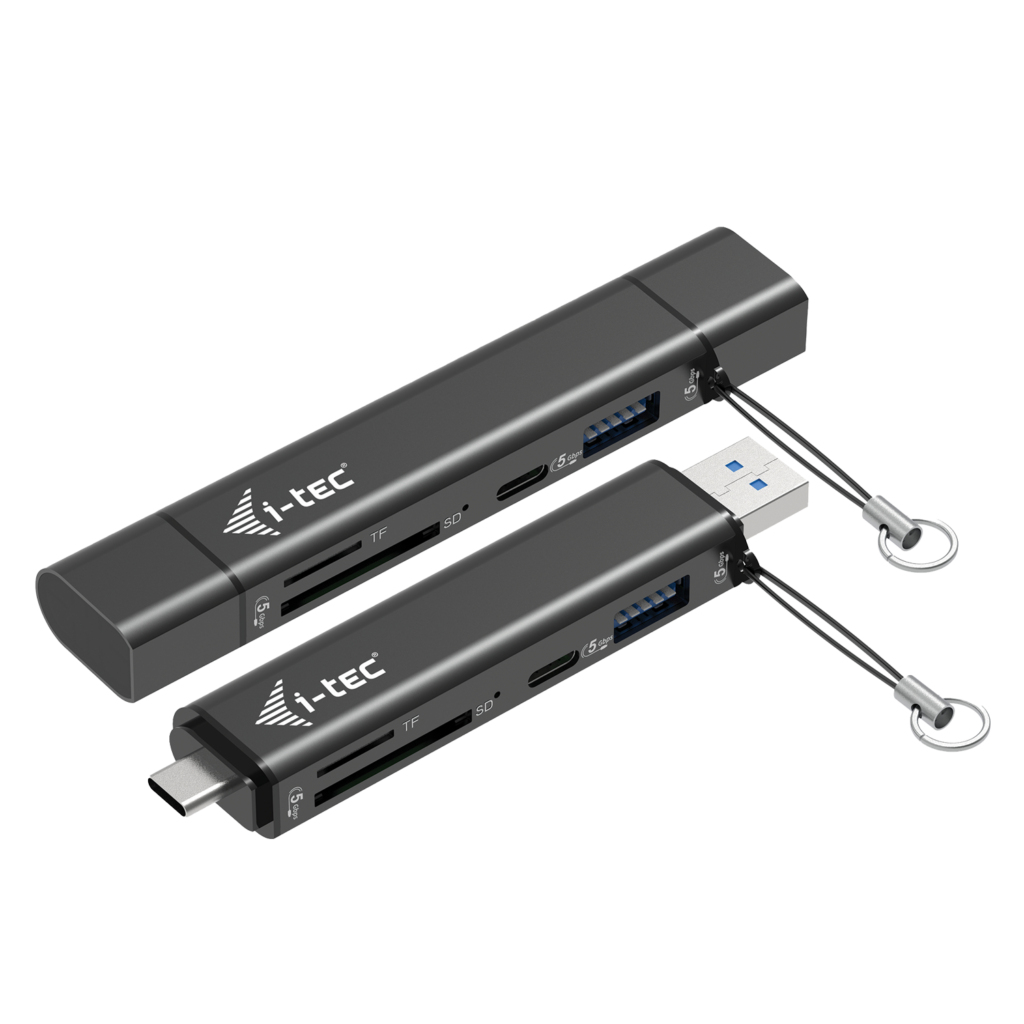 i-tec USB-C/USB-A Dongle SD, TF and 2x USB (1x USB-A, 1x USB-C)