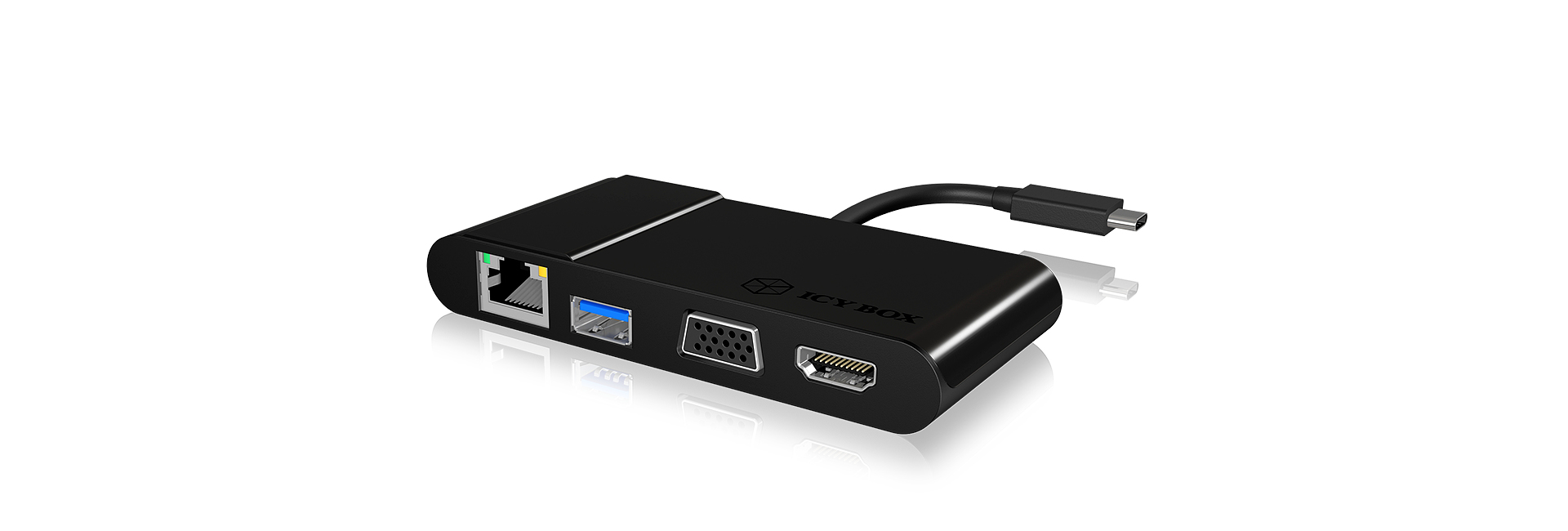ICY BOX IB-DK403-C Wired USB 3.2 Gen 1 (3.1 Gen 1) Type-C Black – image 2