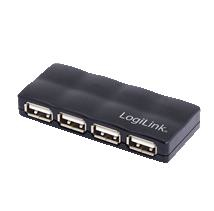LogiLink UA0160 interface hub 480 Mbit/s Black
