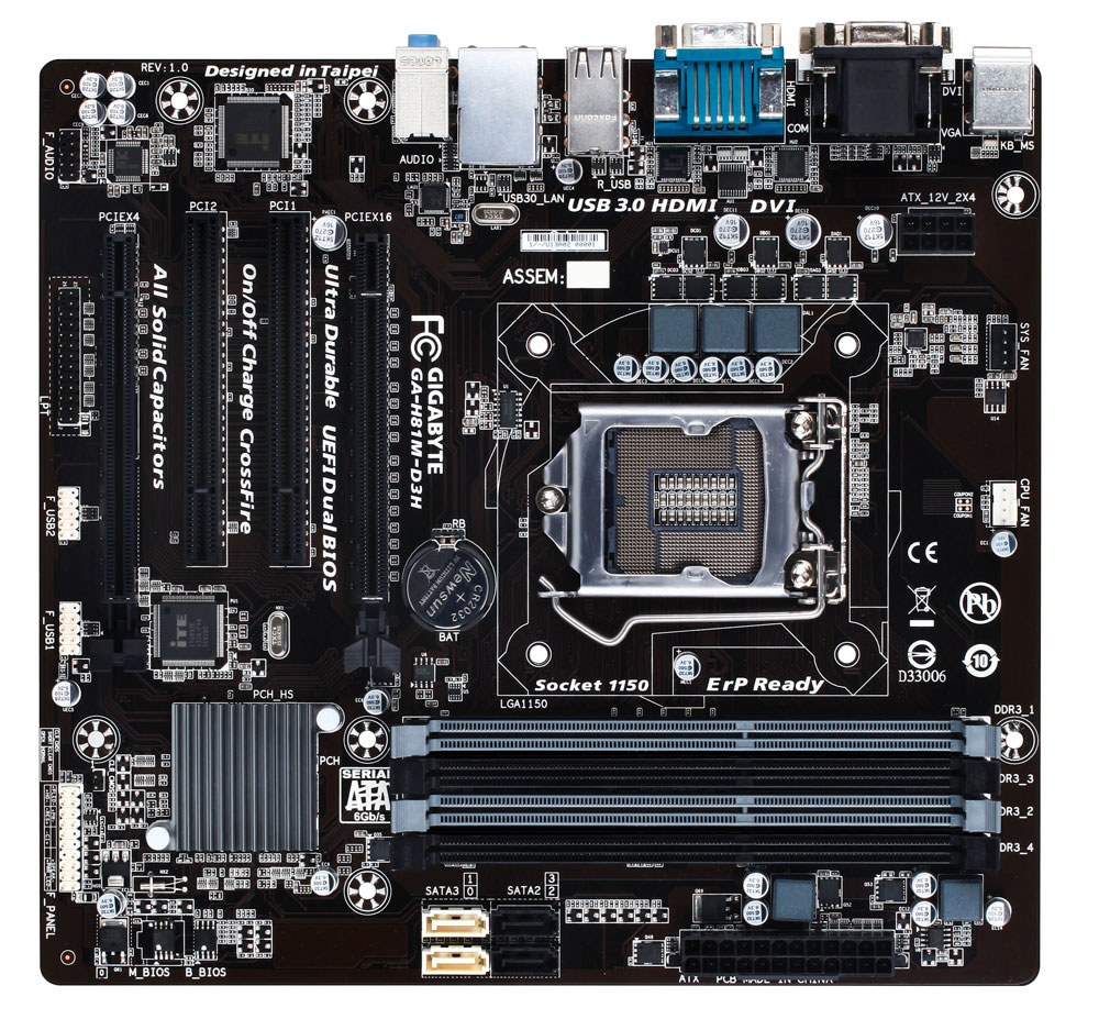 GIGABYTE GA-H81M-D3H motherboard Intel® H81 LGA 1150 (Socket H3) micro ATX – image 2