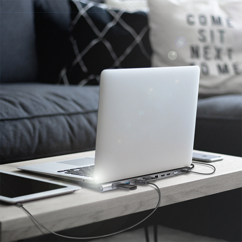 LogiLink UA0373 laptop dock/port replicator Wired USB 3.2 Gen 1 (3.1 Gen 1) Type-C Aluminium – image 8