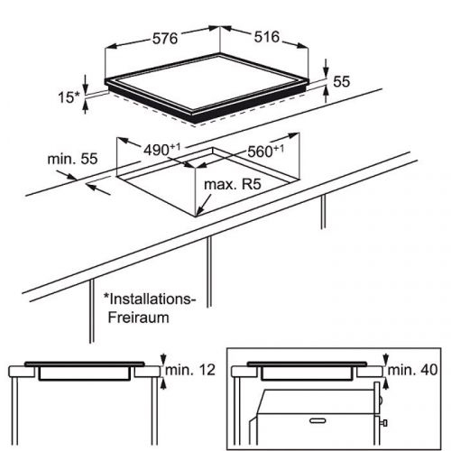 AEG HK563420XB Black, Stainless steel Built-in Zone induction hob 4 zone(s) – image 2