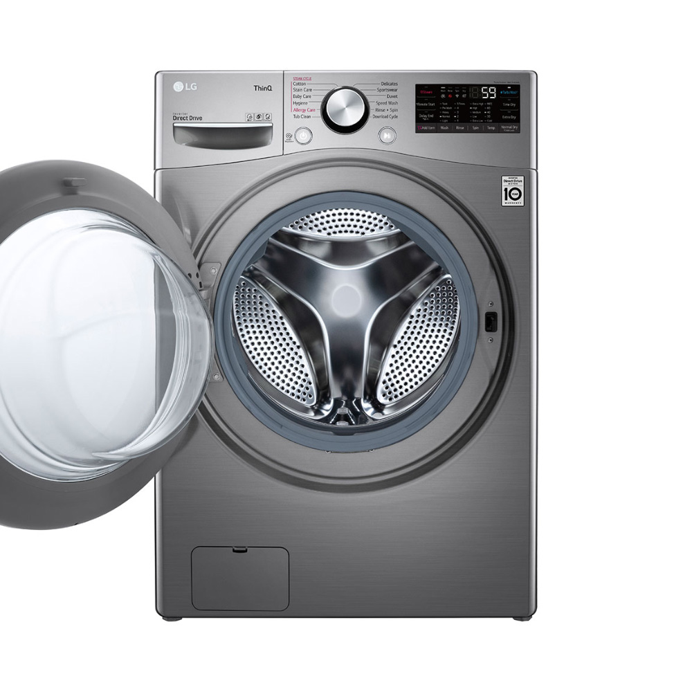 LG F0L9DGP2S washer dryer Freestanding Front-load Grey – image 2