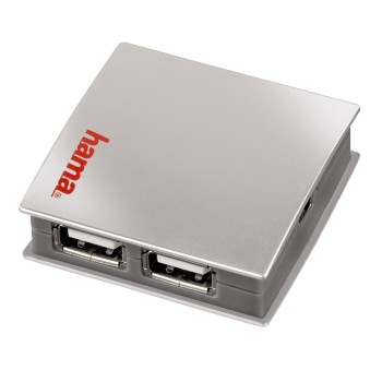 Hama 00039831 interface hub 480 Mbit/s Black, Silver