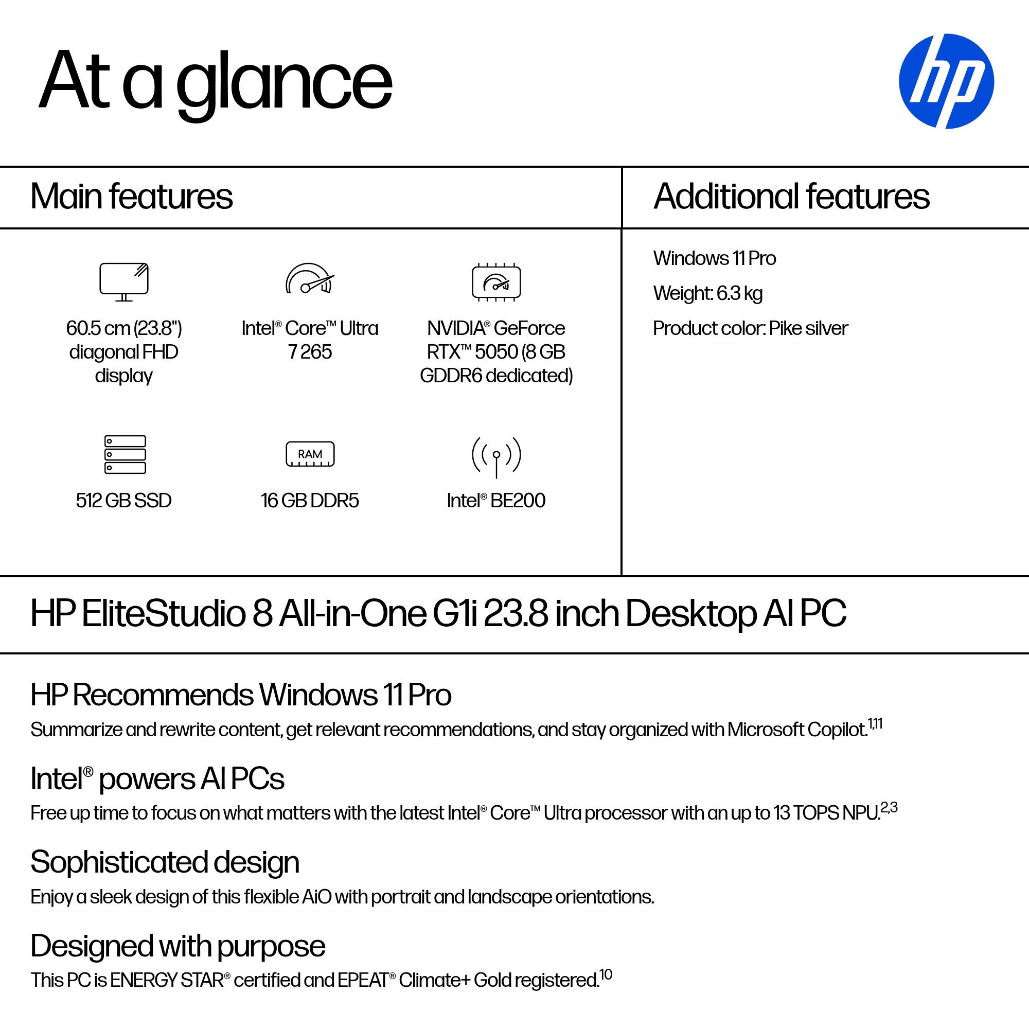 HP E6EQ9ET All-in-One PC/workstation – image 4