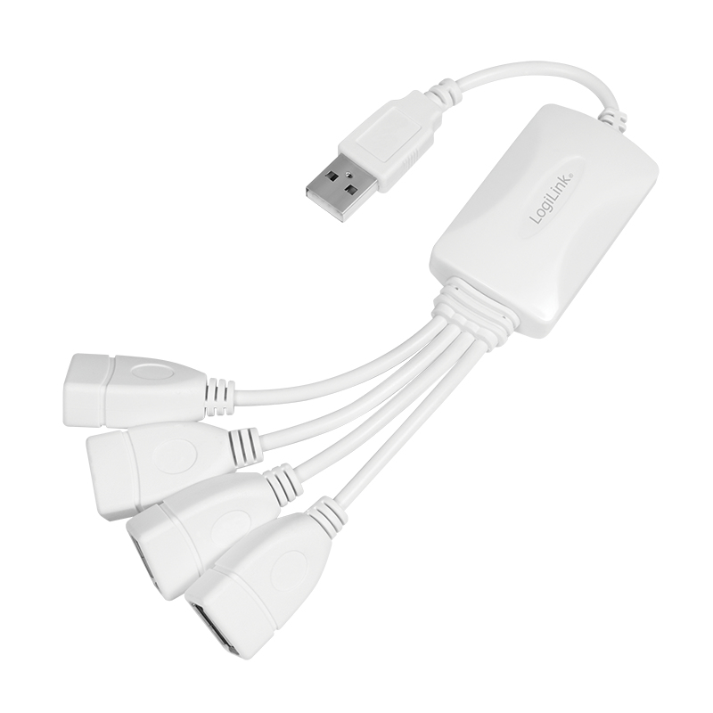 LogiLink UA0355 interface hub USB 2.0 480 Mbit/s White – image 2