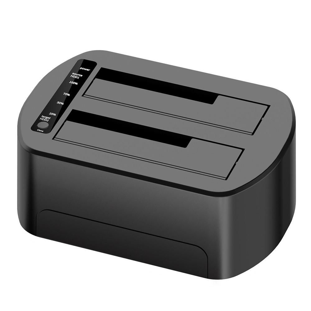 CoreParts MS-CLONER-SATA2.5-3.5 storage drive docking station Black – image 1