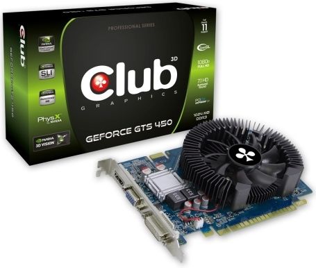 CLUB3D CGNX-TS45024ZCI graphics card NVIDIA GeForce GTS 450