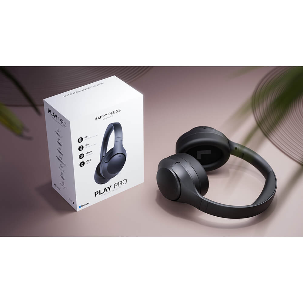 Happy Plugs Headphone Play Pro ANC Over-Ear Wireless Black – image 9