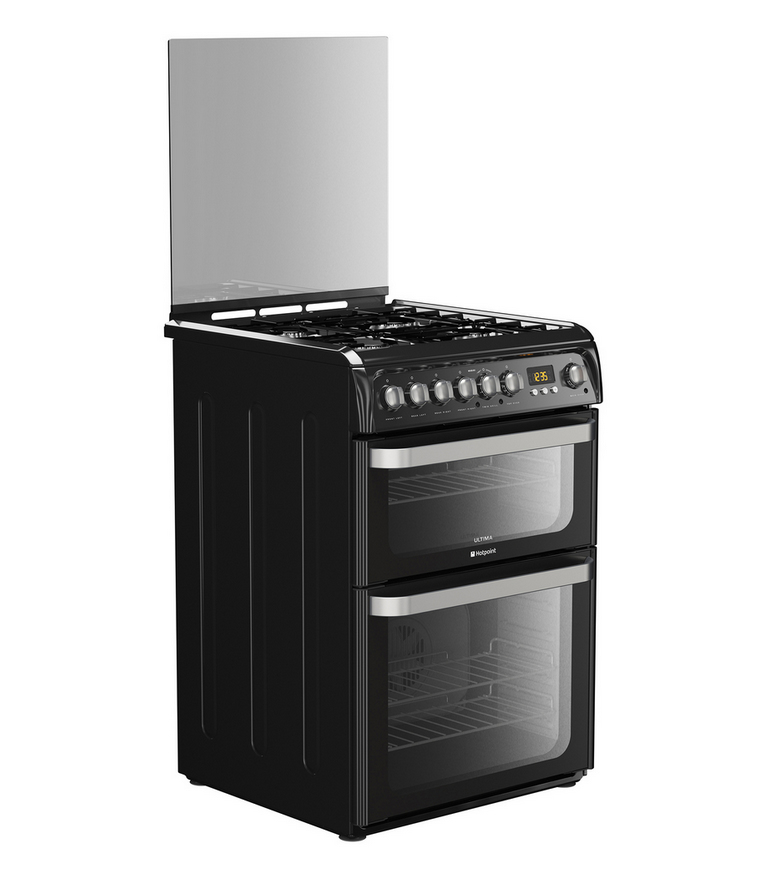Hotpoint HUD61KS cooker Freestanding cooker Electric Gas Black – image 5