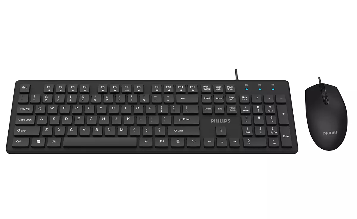 Philips 200 Series SPT6264/01 keyboard Mouse included Universal USB QWERTY Black – image 2