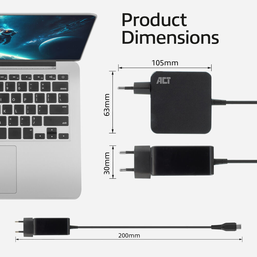 ACT USB-C laptop wall charger – image 8