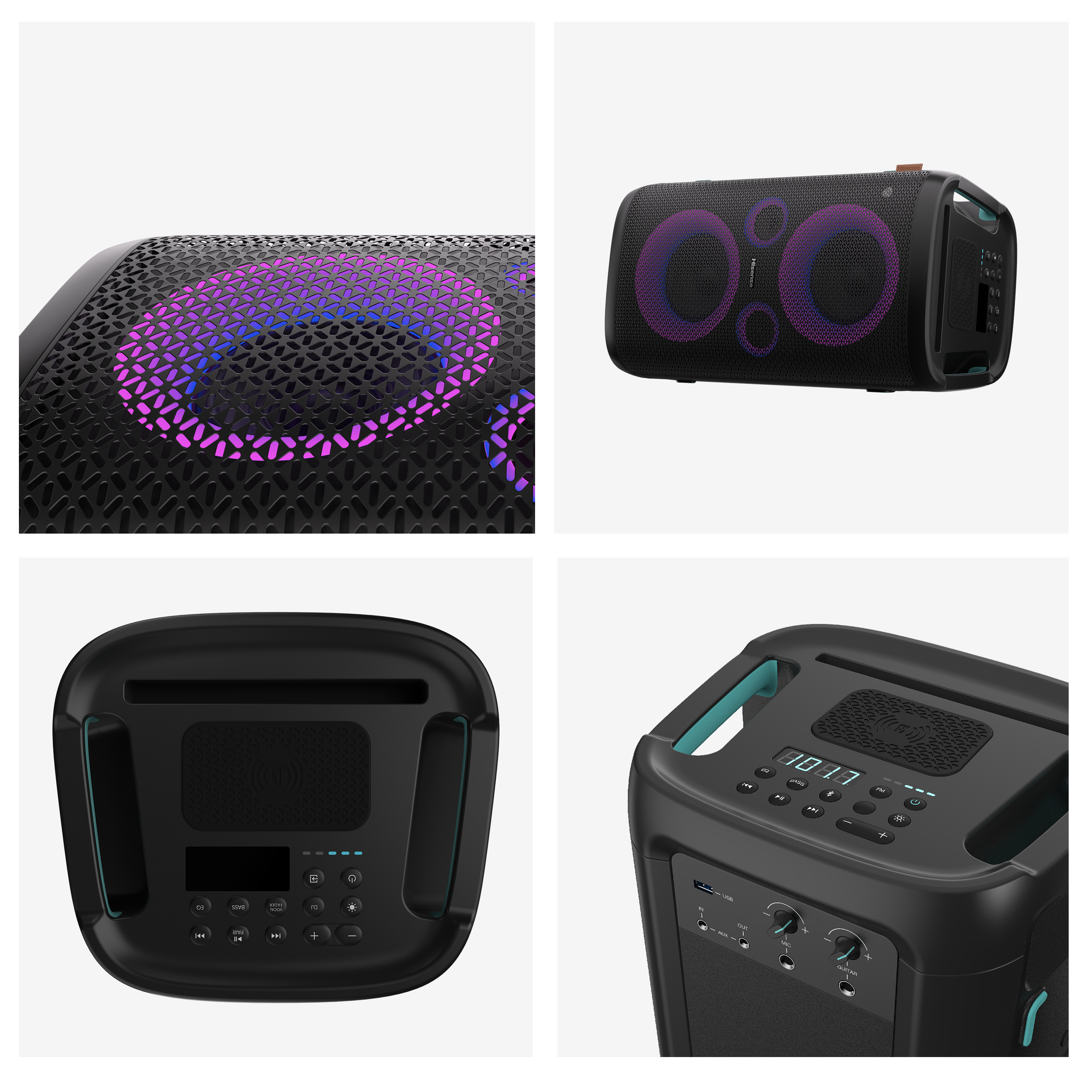 Hisense PartyRocker One HP100 Party speaker Black, Green 300 W image 18