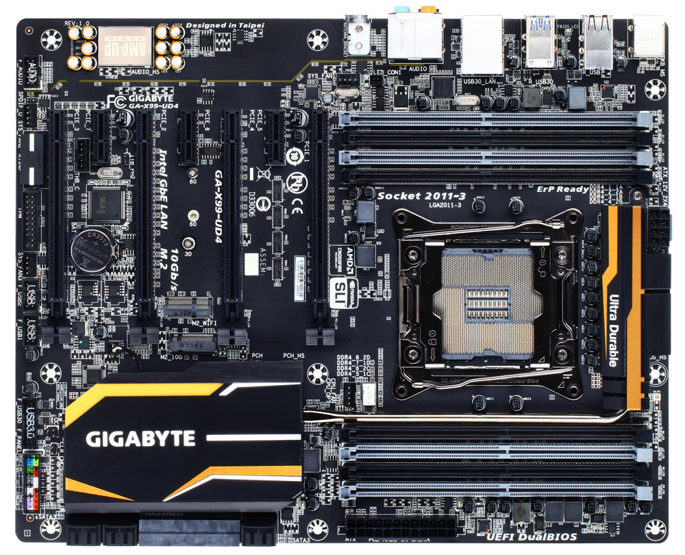GIGABYTE GA-X99-UD4 motherboard Intel® X99 LGA 2011 (Socket R) ATX – image 2