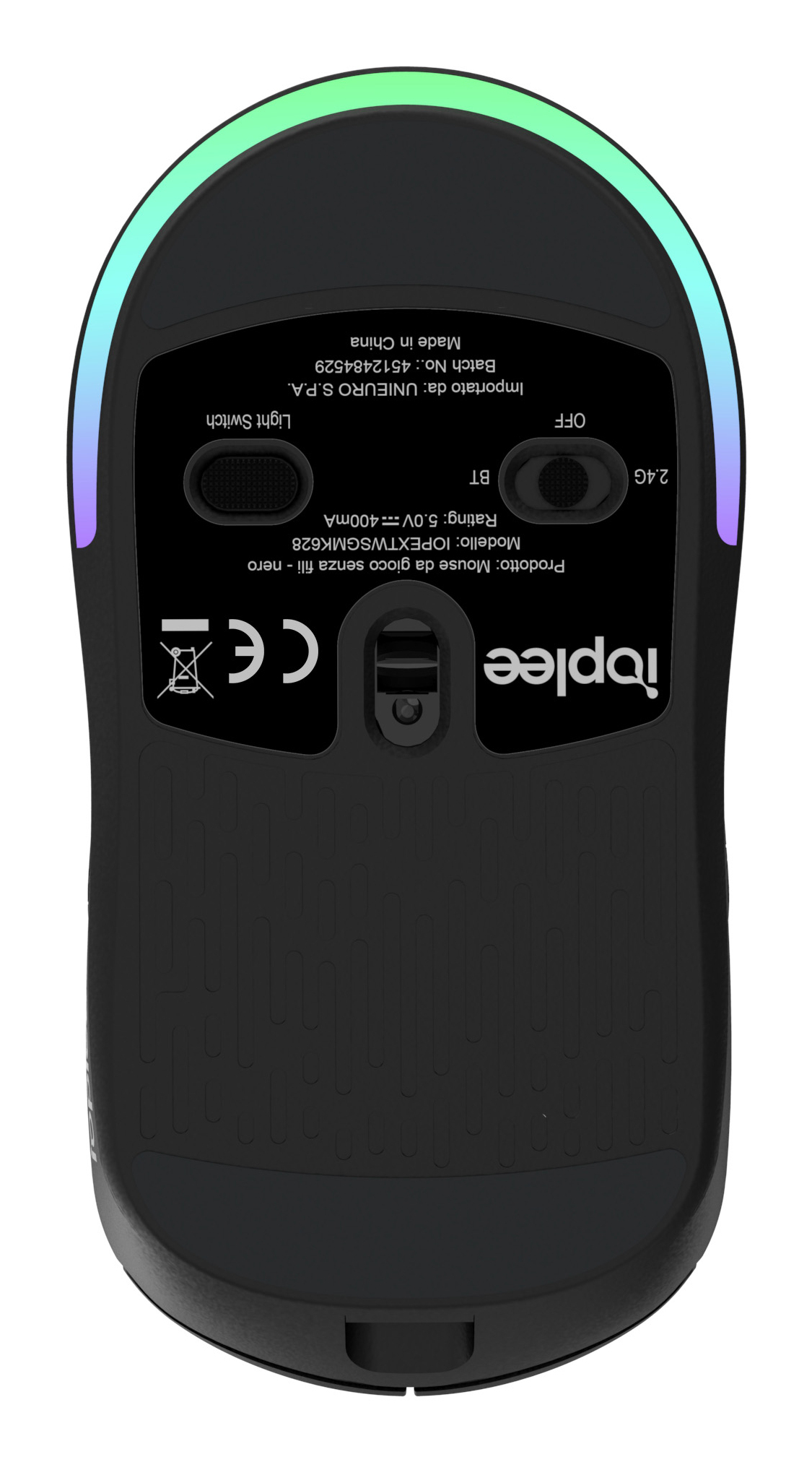 IOPLEE EXTWSGMK628 mouse Universal Ambidextrous RF Wireless + Bluetooth + USB Type-C 26000 DPI – image 7