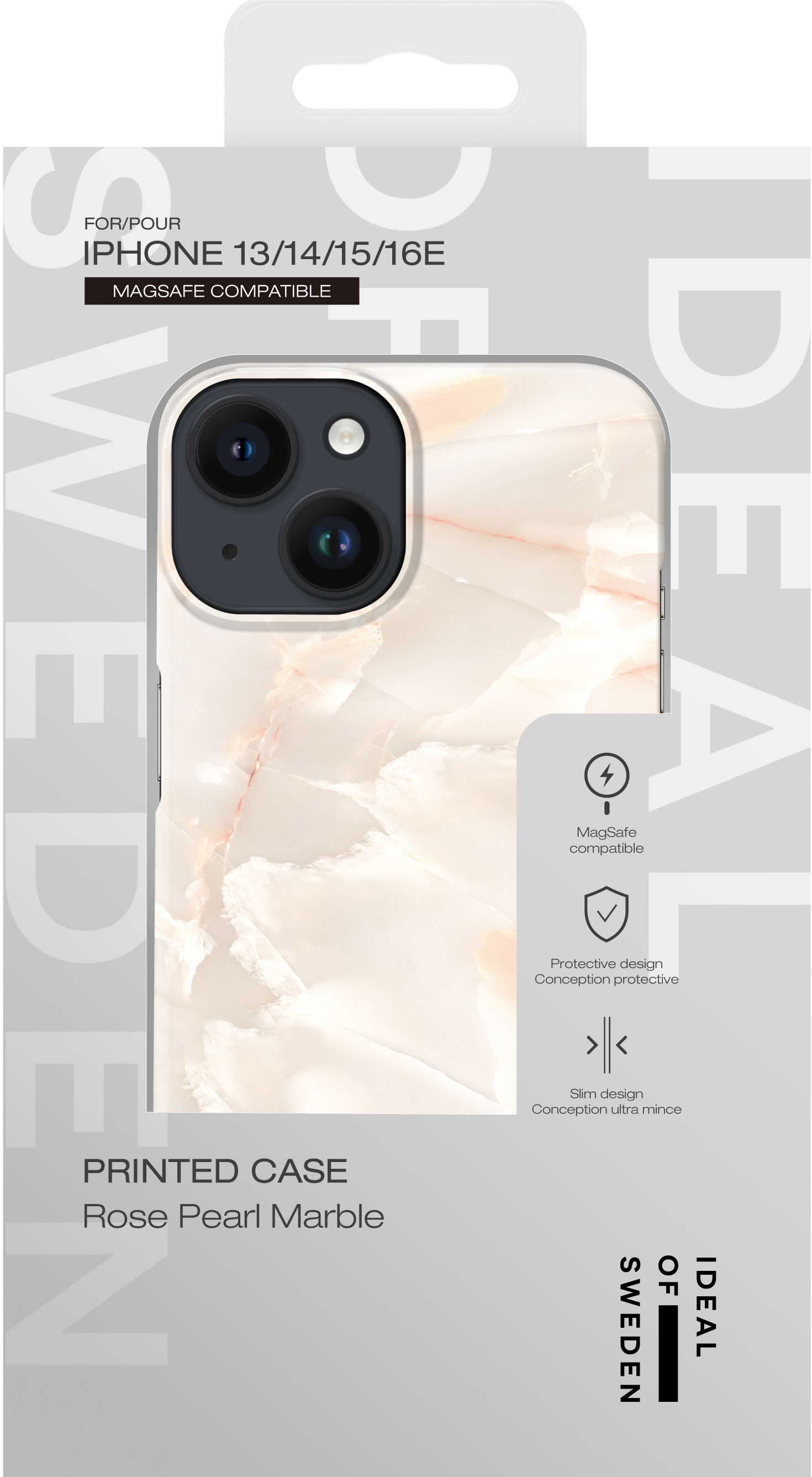 iDeal of Sweden Printed Case MagSafe iPhone 13 / 14 / 16e Rose Pearl Marble – image 2