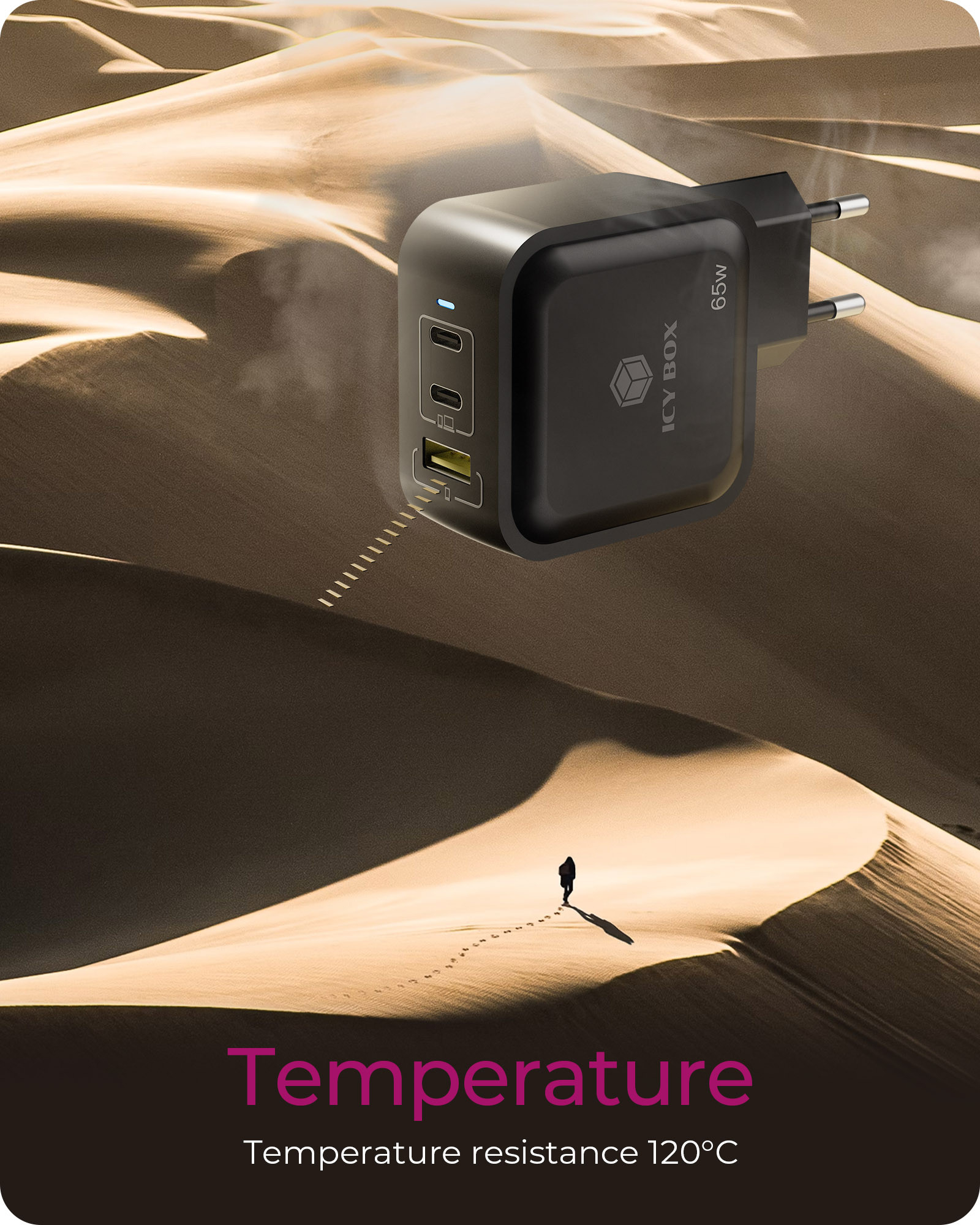 ICY BOX IB-PS1030-PD Universal Black AC Fast charging Indoor – image 6